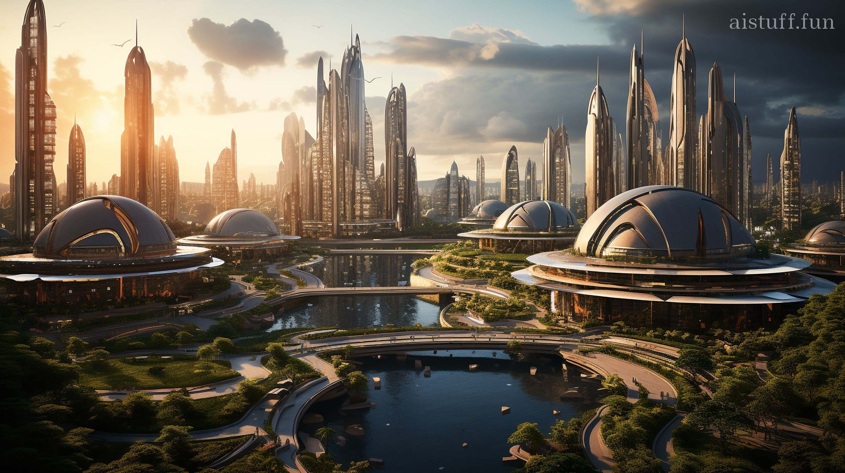 Красивый город будущего